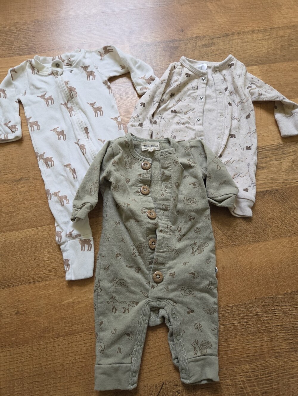Cozy Newborn Romper Lot - Monica + Andy, Gerber, Rabbit Bear - Mountains, Deer